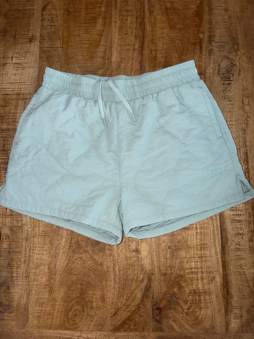 Light Mint Quilted Athletic Shorts — Women's Activewear